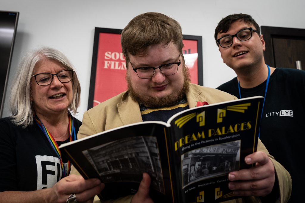 Artist, photographer and historian Al Welch reads Dream Palaces, accompanied by City Eye Executive Director Susan Beckett and Production Manager Aaron West